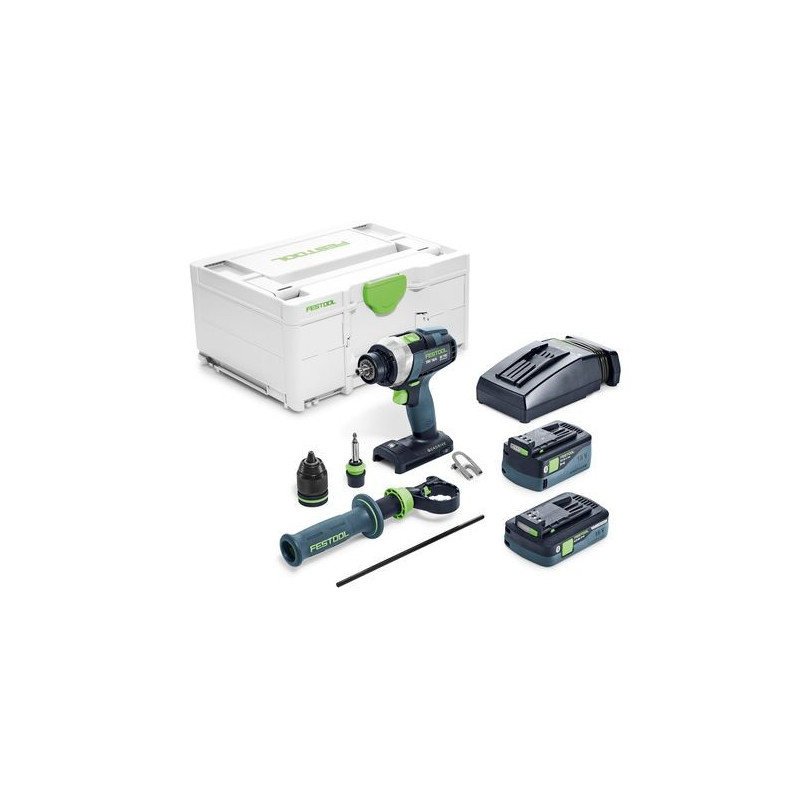 Perceuse-visseuse sans fil TDC 18/4 5,0/4,0 I-Plus QUADRIVE Festool