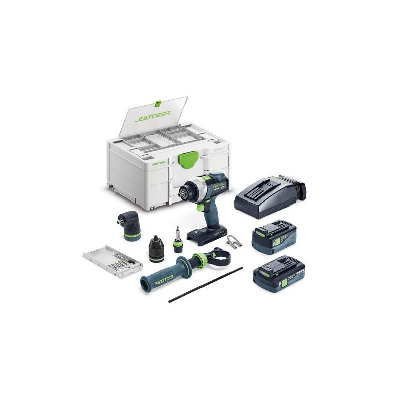 Perceuse-visseuse sans fil TDC 18/4 5,0/4,0 I-Set QUADRIVE Festool