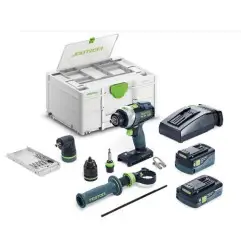 Perceuse-visseuse à percussion sans fil TPC 18/4 5,0/4,0 I-Set QUADRIVE Festool