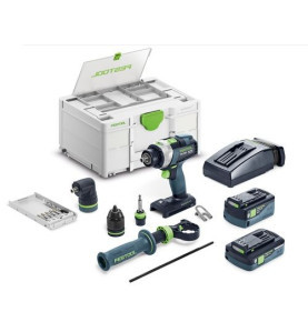 Perceuse-visseuse à percussion sans fil TPC 18/4 5,0/4,0 I-Set QUADRIVE Festool