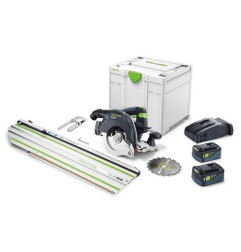 Scie circulaire à capot basculant sans fil HKC 55 5,0 EBI-Set-FSK 420 Festool