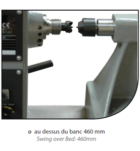 TOUR A BOIS ELECTRONIQUE 1200mm AVEC PIETEMENT EN FONTE TAB120