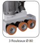 Entraineur Mono 3 Rouleaux D80Mm Bras De 610Mm ref ENT032 Leman Entraineur Mono 3 Rouleaux D80Mm Bras De 610Mm ref ENT032 Leman