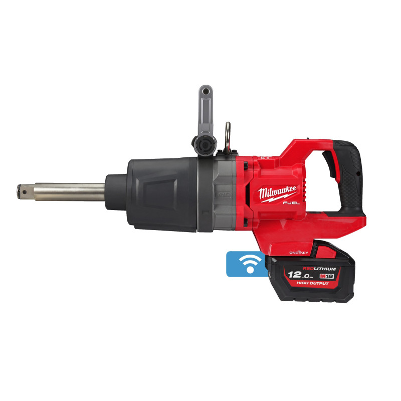 M18 ONEFHIWF1D-121C - Boulonneuse chocs FUEL Carré 1'' poignée en D nez long 18V Blth 2576/2711Nm 12.0Ah fix bague de serrage M18 ONEFHIWF1D-121C - Boulonneuse chocs FUEL Carré 1'' poignée en D nez long 18V Blth 2576/2711Nm 12.0Ah fix bague de serrage