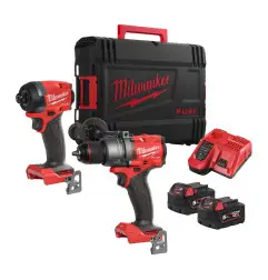 M18 FPP2A3-502X - Pack 2 produits 18V FUEL composé de : M18 FPD3-0 + M18 FID3-0 + 2 batt. 5,0Ah + Chargeur M12-18FC