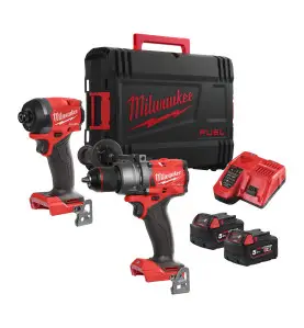 M18 FPP2A3-502X - Pack 2 produits 18V FUEL composé de : M18 FPD3-0 + M18 FID3-0 + 2 batt. 5,0Ah + Chargeur M12-18FC