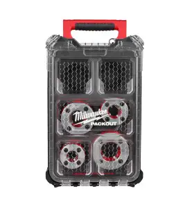 FPT114HK BSPT Alloy - Coffret de 4 têtes de filetage BSPT Alloy pour M18 FPT114: 1/2",3/4", 1",1-1/4"