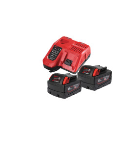 M18 NRGCR-502 - Pack NRJ 18V, 5,0 Ah Red Lithium, système M18 + Batterie 12V 2,0Ah résistante aux produits chimiques