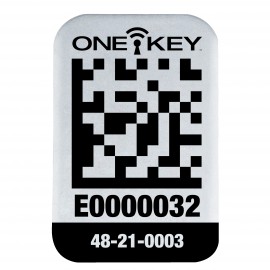 AIDTSM - Petite étiquette QR CODE ONE-KEY™ pour surface métallique (100 pcs)