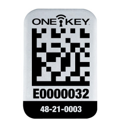 AIDTSM - Petite étiquette QR CODE ONE-KEY™ pour surface métallique (100 pcs)