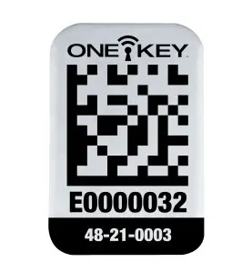 AIDTSM - Petite étiquette QR CODE ONE-KEY™ pour surface métallique (100 pcs)