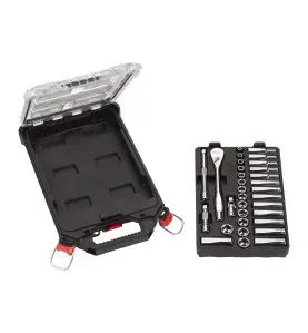 COFFRET 32PCS PACKOUT CLÉ ET DOUILLE À CLIQUET 3/8"