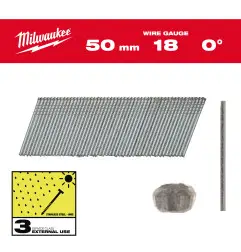 BOÎTE 5000 CLOUS GAUGE 18 INOX 50MM