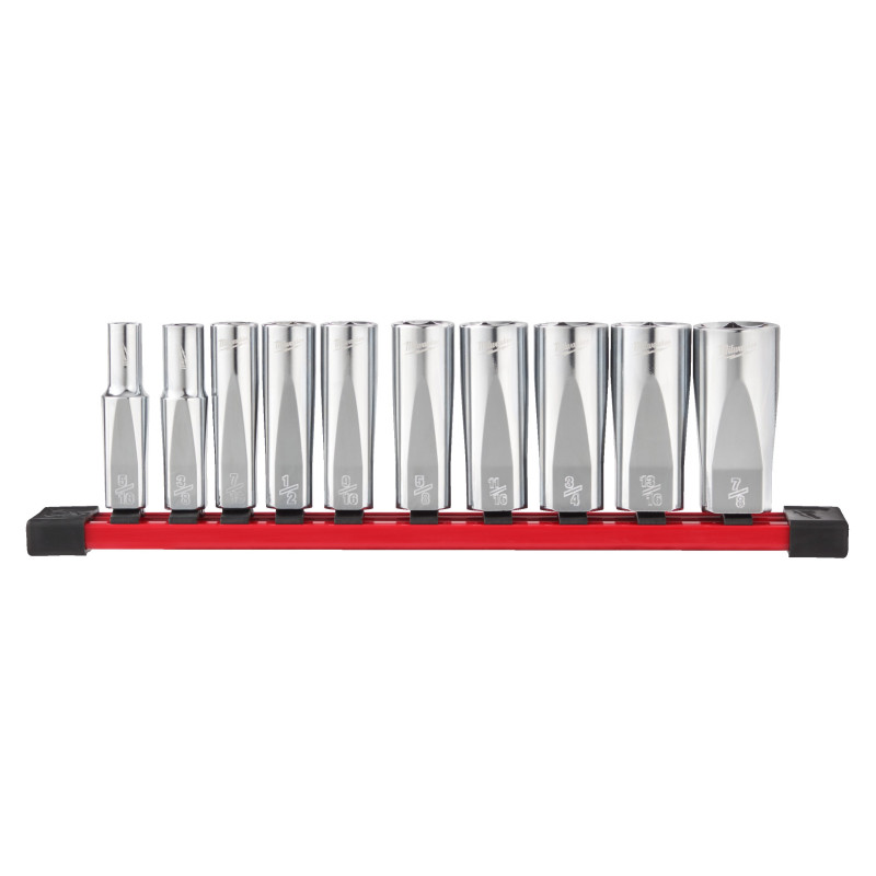 SET DOUILLE 6 PANS LONGUE 3/8" IMPERIAL 10PC SET DOUILLE 6 PANS LONGUE 3/8" IMPERIAL 10PC