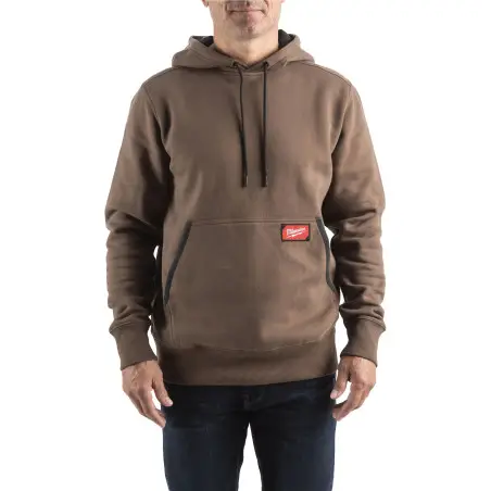 SWEAT MID À CAPUCHE MARRON - TAILLE (L)
