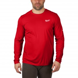 T-SHIRT WORKSKIN MANCHES-LONG ROUGE - TAILLE (S)