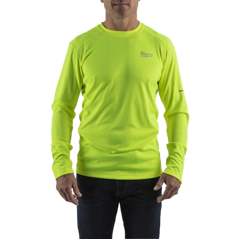 T-SHIRT WORKSKIN MANCHES-LONG JAUNE - TAILLE (L)