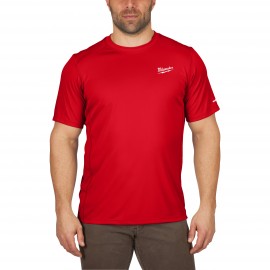 T-SHIRT WORKSKIN MANCHES-COURT ROUGE - TAILLE (S)