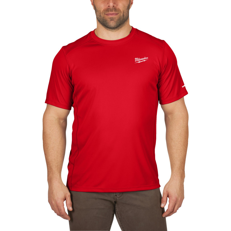 T-SHIRT WORKSKIN MANCHES-COURT ROUGE - TAILLE (L)