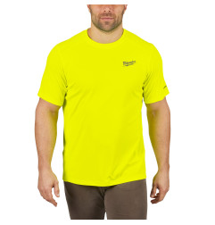 T-SHIRT WORKSKIN MANCHES-COURT JAUNE - TAILLE (XL).