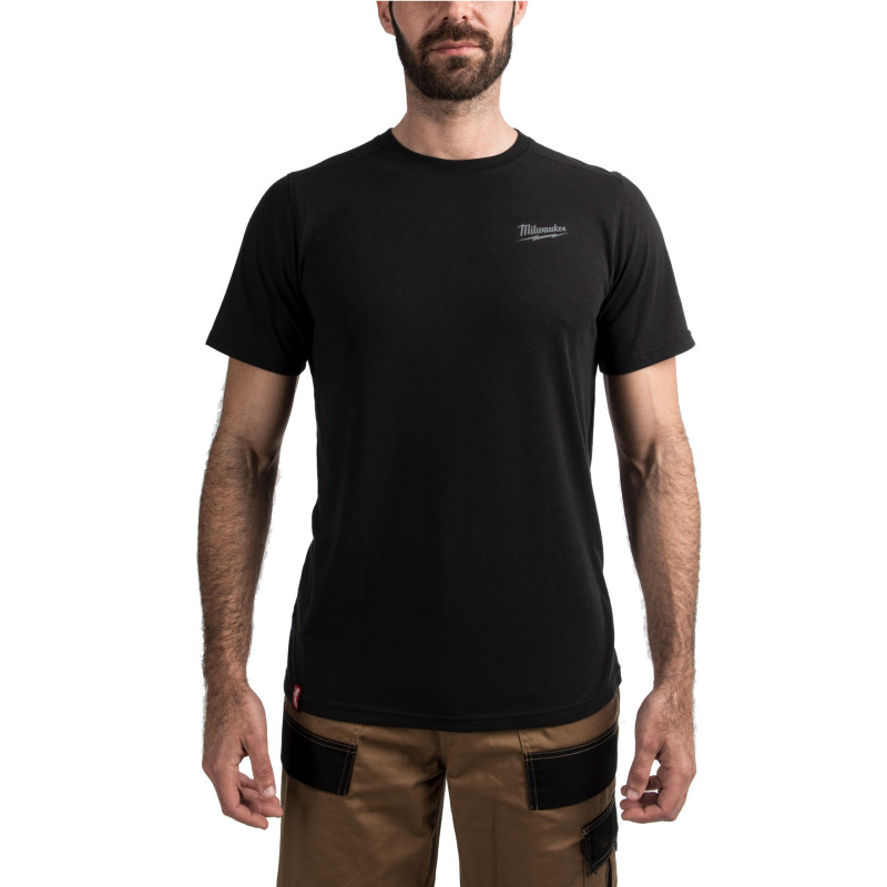 T-SHIRT HYBRID MANCHES-COURTES NOIR - TAILLE (S)