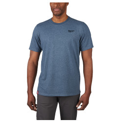 T-SHIRT HYBRID MANCHES-COURTES BLEU - TAILLE (XL).