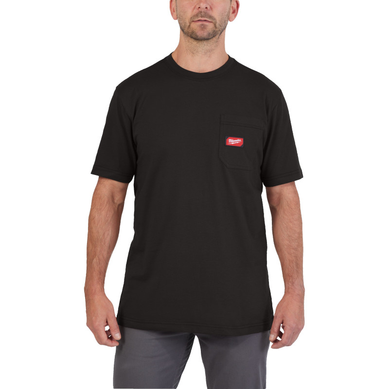 T-SHIRT TRAVAIL MANCHES-COURTES NOIR - TAILLE (M)