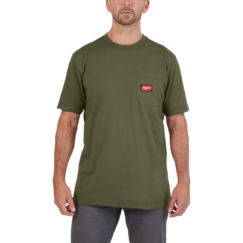 T-SHIRT TRAVAIL MANCHES-COURTES VERT - TAILLE (XL)