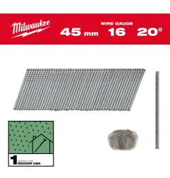 BOÎTE 2000 CLOUS GAUGE 16 GALVA 45MM
