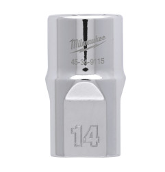 DOUILLE À CLIQUET 1/2 COURTE 14 MM
