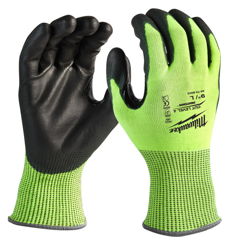 GANTS HAUTE VISIBILITÉ & ANTI-COUPURE NIVEAU 4/D - S/7-1PC