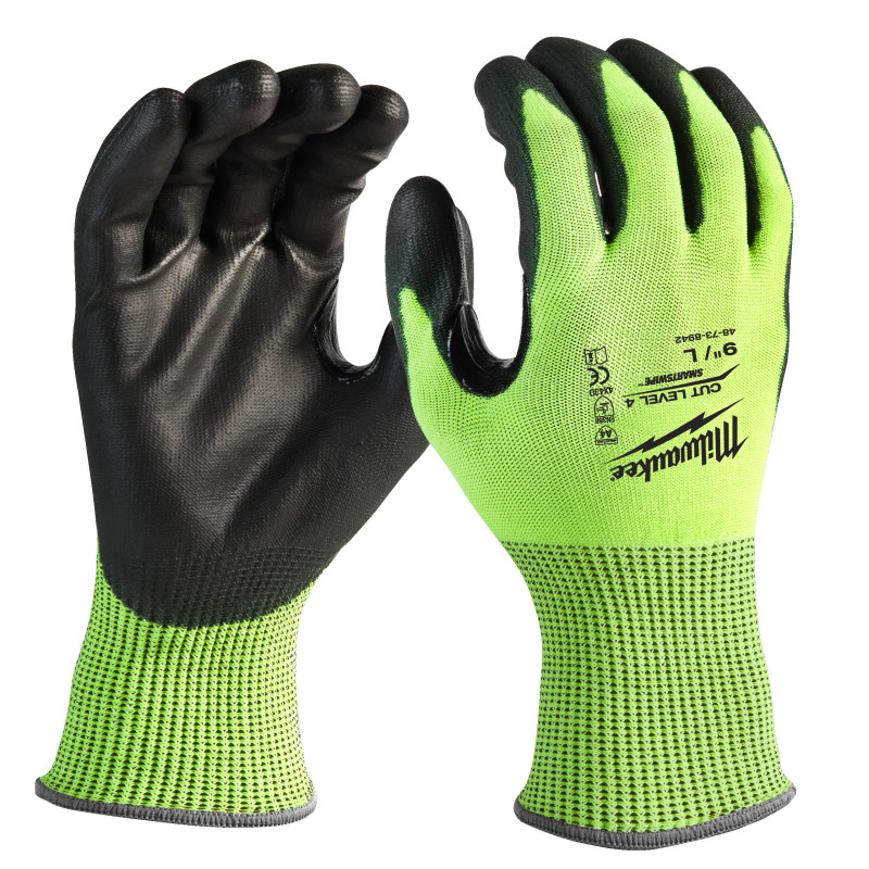 GANTS HAUTE VISIBILITÉ & ANTI-COUPURE NIVEAU 4/D - L/9-1PC