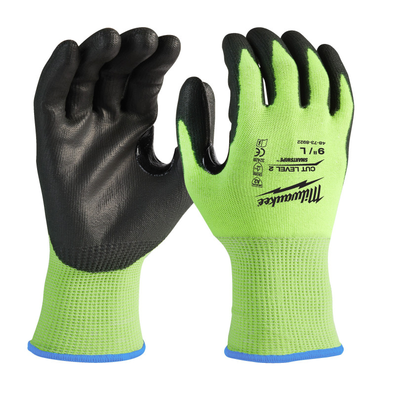 GANTS HAUTE VISIBILITÉ & ANTI-COUPURE 2/B - M/8-1PC