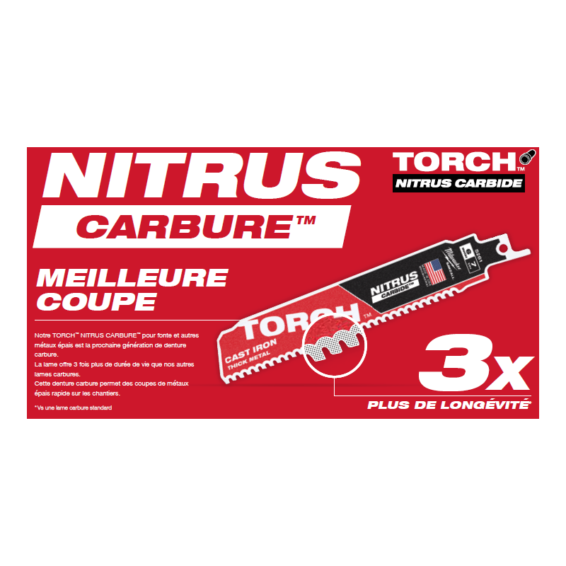 LAME SCIE SABRE TCT TORCH NITRUS 300 (X5)