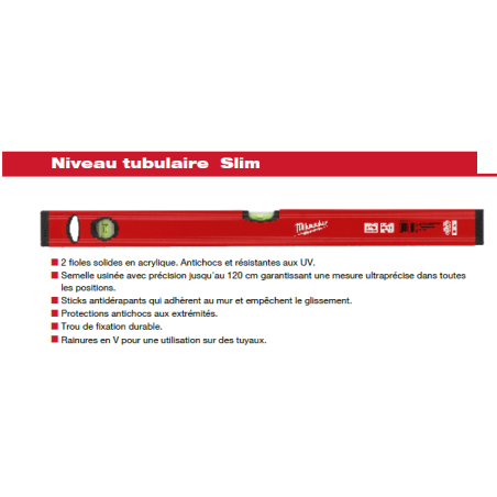 NIVEAU TUBULAIRE SLIM 120 CM