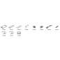 Set gabarit universel (sans fraise) LTA1060 Lignatool (Embrèvements Mortaises Entailles Moisements Limons) Set gabarit universel (sans fraise) LTA1060 Lignatool (Embrèvements Mortaises Entailles Moisements Limons)