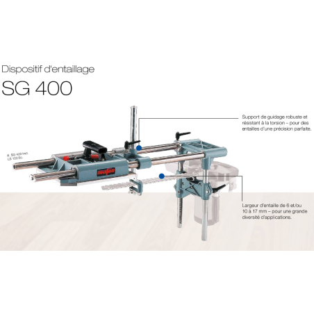 Dispositif d’entaillage SG 400 pour mortaiseuse à chaîne LS 103 Ec - Mafell 201000