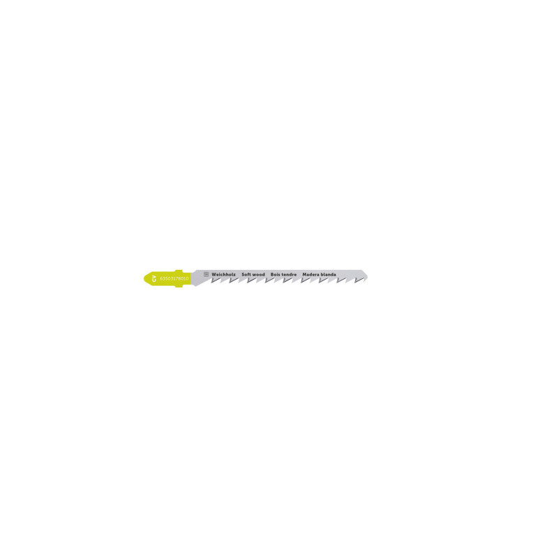 Lame de scie sauteuse pour bois CV 75 T2.5/1.4 SW CC - Pack de 5 rérérence 63503178010 Fein