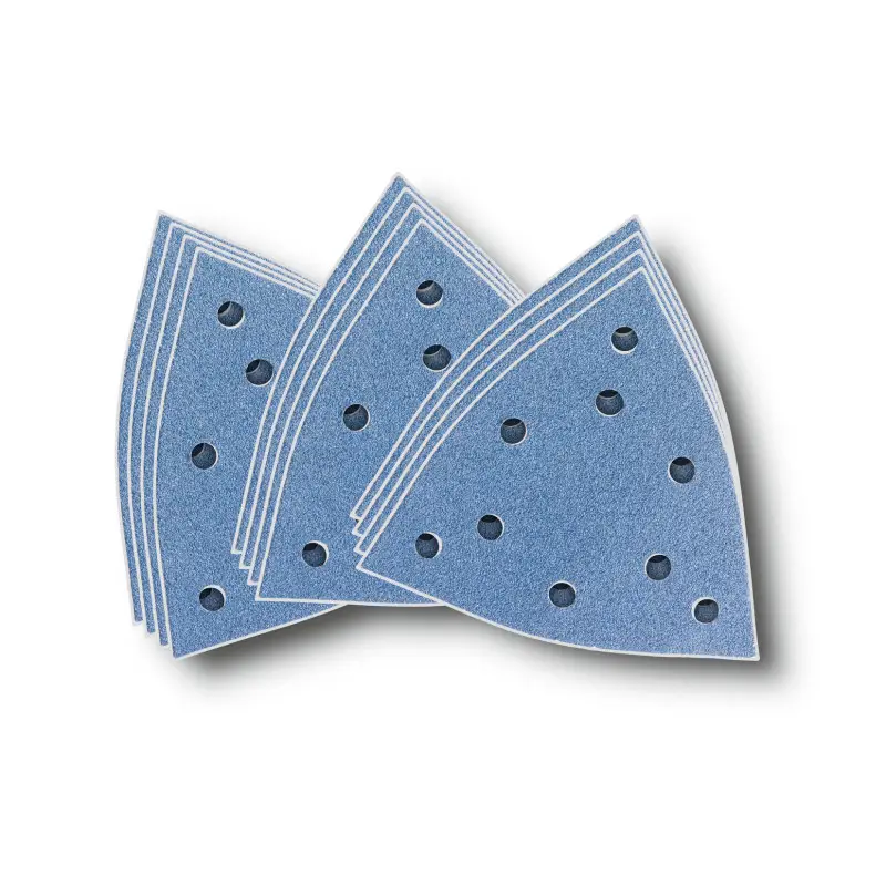 Set de feuilles abrasives perforées zircon 130mm - 4x Grain 40, 60, 80 - Pack de 12 rérérence 35222952110 Fein Set de feuilles abrasives perforées zircon 130mm - 4x Grain 40, 60, 80 - Pack de 12 rérérence 35222952110 Fein