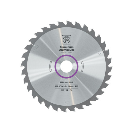 Lame de scie circulaire portative pour aluminium et autres métaux non ferreux rérérence 63502306000 Fein