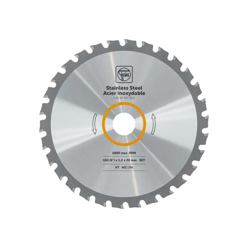 Lame de scie circulaire portative pour acier inoxydable rérérence 63502307000 Fein