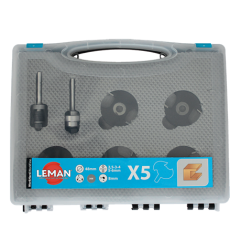 Coffret 5 Disques A Rainer Hm + 2 Arbres Q8 Pour Defonceuse ref 4728.700.52 Leman