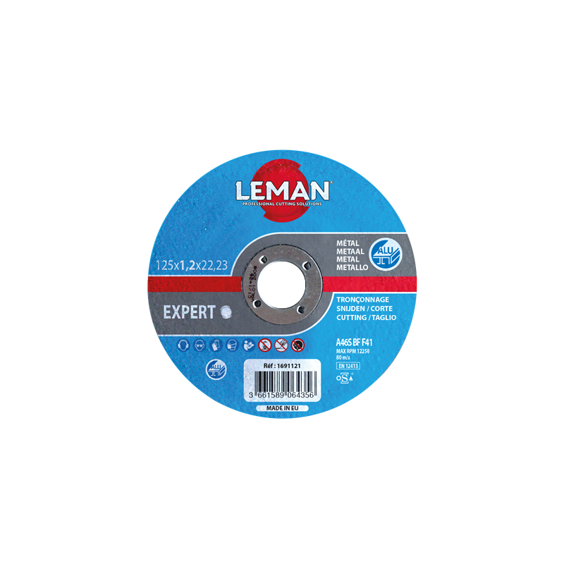 Disque Tronconnage Alu 125X1.2X22.23 F41 ref 1691121 Leman