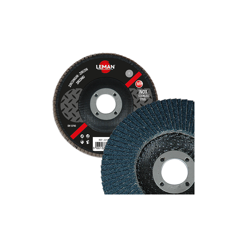 Disque A Lamelles Bombe 125 Grain 60 Zirconium ref 2112560 Leman