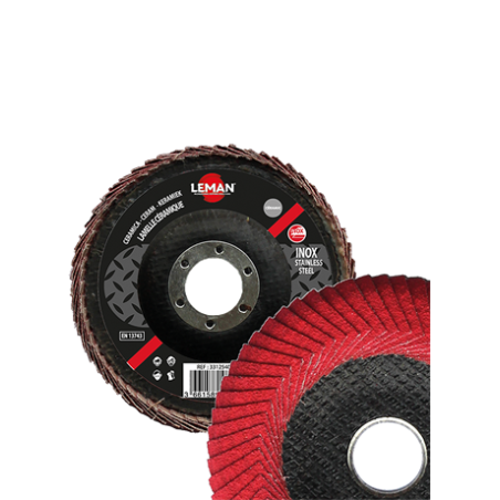 Disque A Lamelles Plat D125 Gr80 Cera Bord Arrondi  ref 3312580 Leman