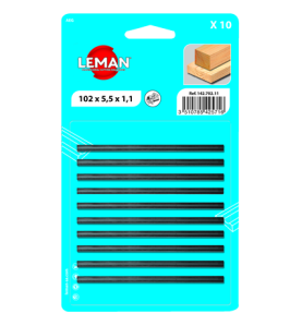 Carte 10 Fers De Rabot Revers. Carbure 102X5,5X1,1 ref 142.702.11 Leman