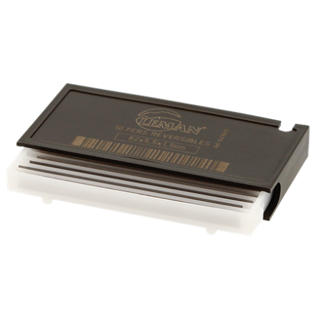 Boite 10 Fers De Rabot Revers. Carbure 75X5,5X1,1 ref 142.775.10 Leman