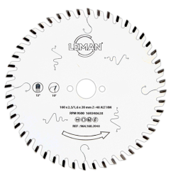 Lame Carbure D.225X2,5/1,8X30 68Z Tp Neg. Alu ref 964.225.30AL Leman