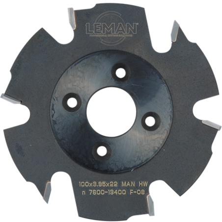 Fraise A Rainer Assemblage Lamelle D100X3,96X22 2Z + 2+2V Hm - Anti-Rejet ref 938.7.100.22.24 Leman