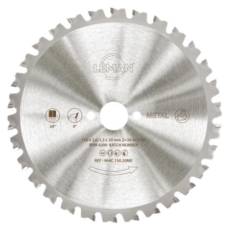 Lame Circ Hm Fine D136X20X1,6 30Z Alt Pos Metal ref 964C.136.20ME Leman